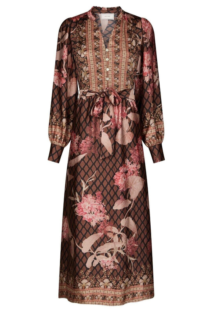 Neo Noir - Nova Botanical Border Dress 167258 - 100 - Black Kjoler 