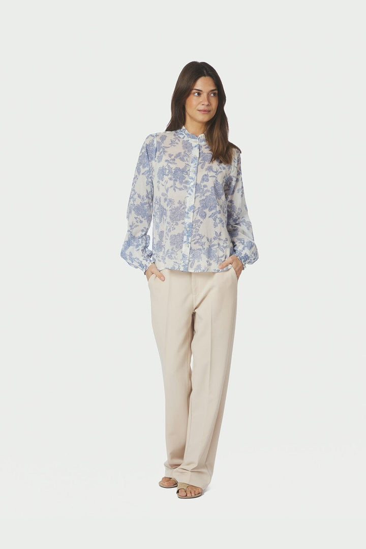 Neo Noir - Oda Flower Spring Shirt 168714 - 120 - White