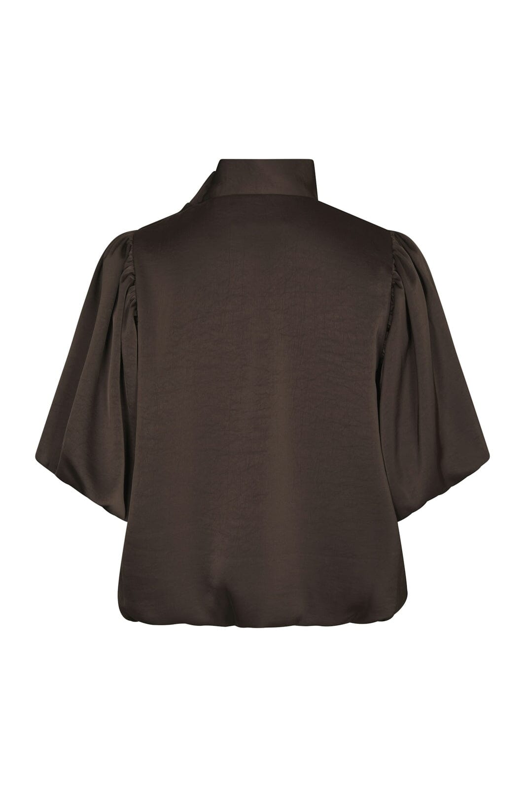 Neo Noir - Parisa Heavy Sateen Blouse 170396 - 676 - Dark Brown