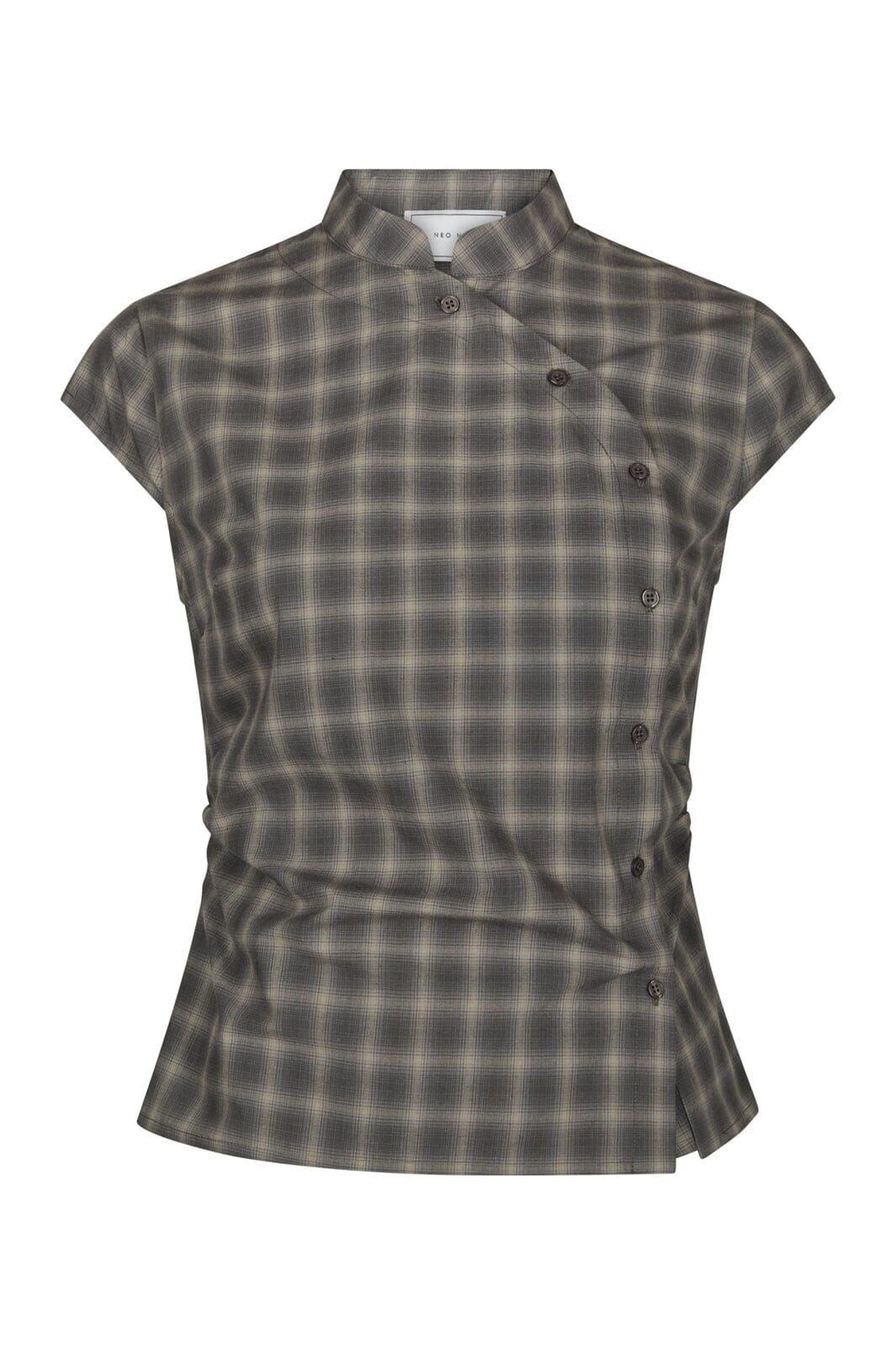 Neo Noir - Pascale Checked Blouse 169633 - 157 - Dusty Army
