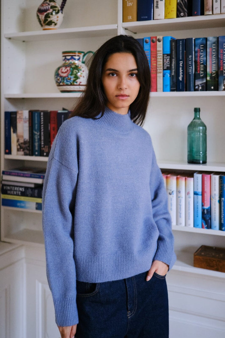 Neo Noir - Paulina Knit Blouse 159703 - 407 - Smoke Blue