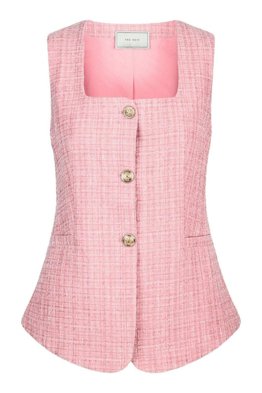 Neo Noir - Perni Glitz Boucle Waistcoat 165077 - 754 - Light Pink