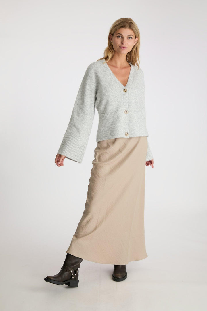 Neo Noir - Pixie Knit Cardigan - Light Grey Melange
