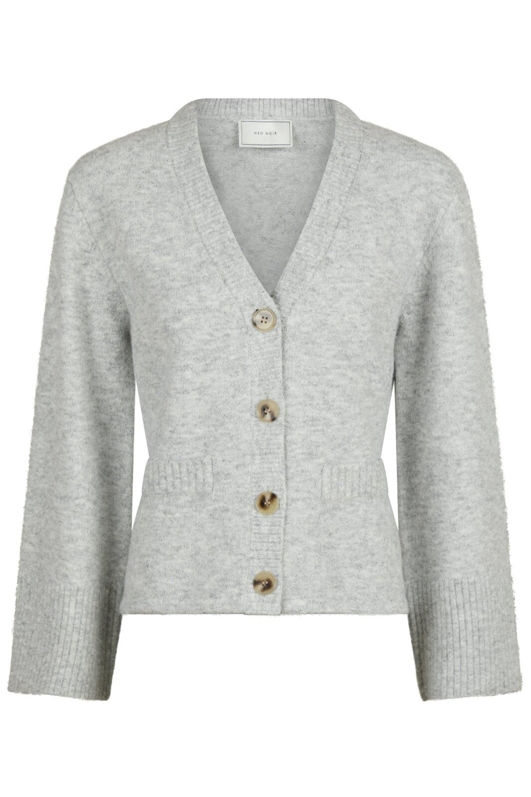 Neo Noir - Pixie Knit Cardigan - Light Grey Melange