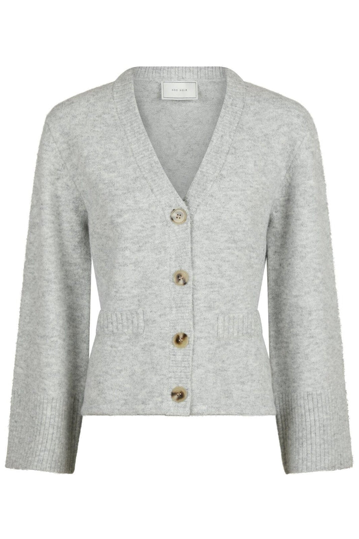 Neo Noir - Pixie Knit Cardigan - Light Grey Melange