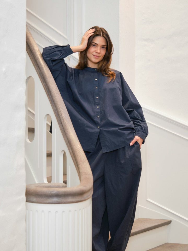 Neo Noir - Prina C Poplin Pants 168368 - 141 - Navy Bukser 