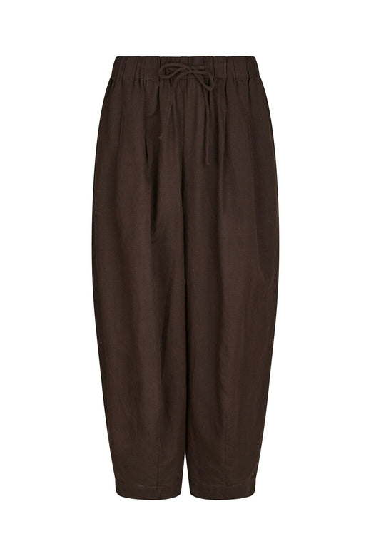 Neo Noir - Prina Linen Pants 167438 - 676 - Dark Brown