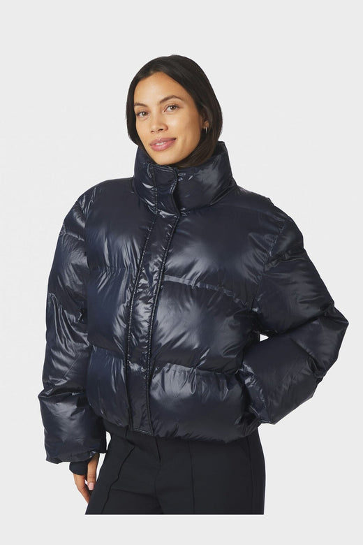 Neo Noir - Rhea Shiny Puffer Jacket 165094 - 141 - Navy
