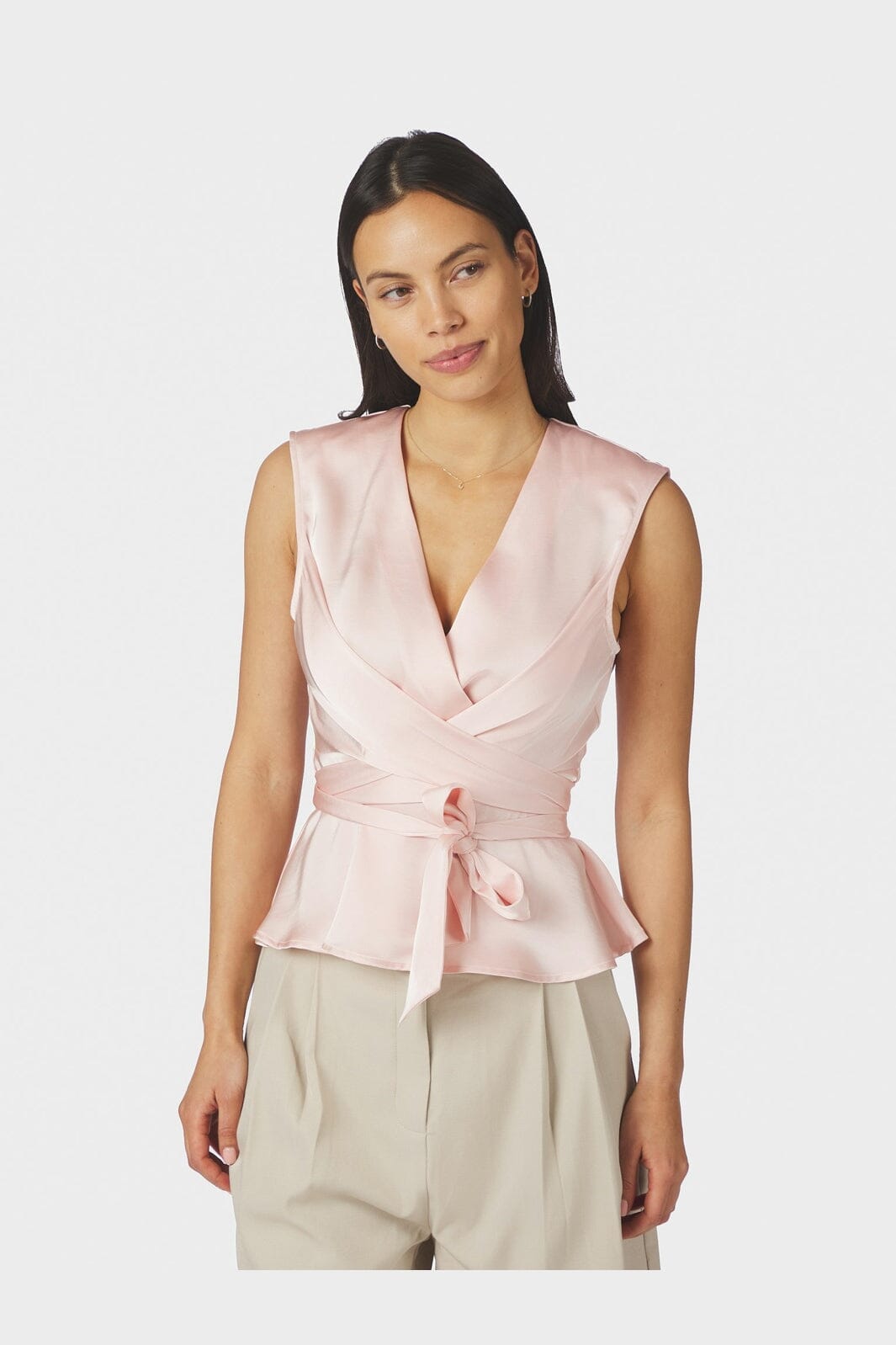 Neo Noir - Risetta Heavy Sateen Top 167086 - 754 - Light Pink