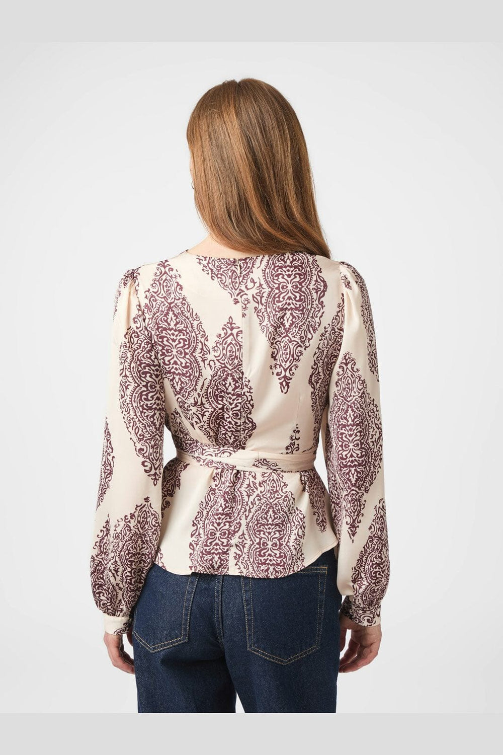 Neo Noir - Rista Paisley Drop Blouse 166208 - 174 - Burgundy