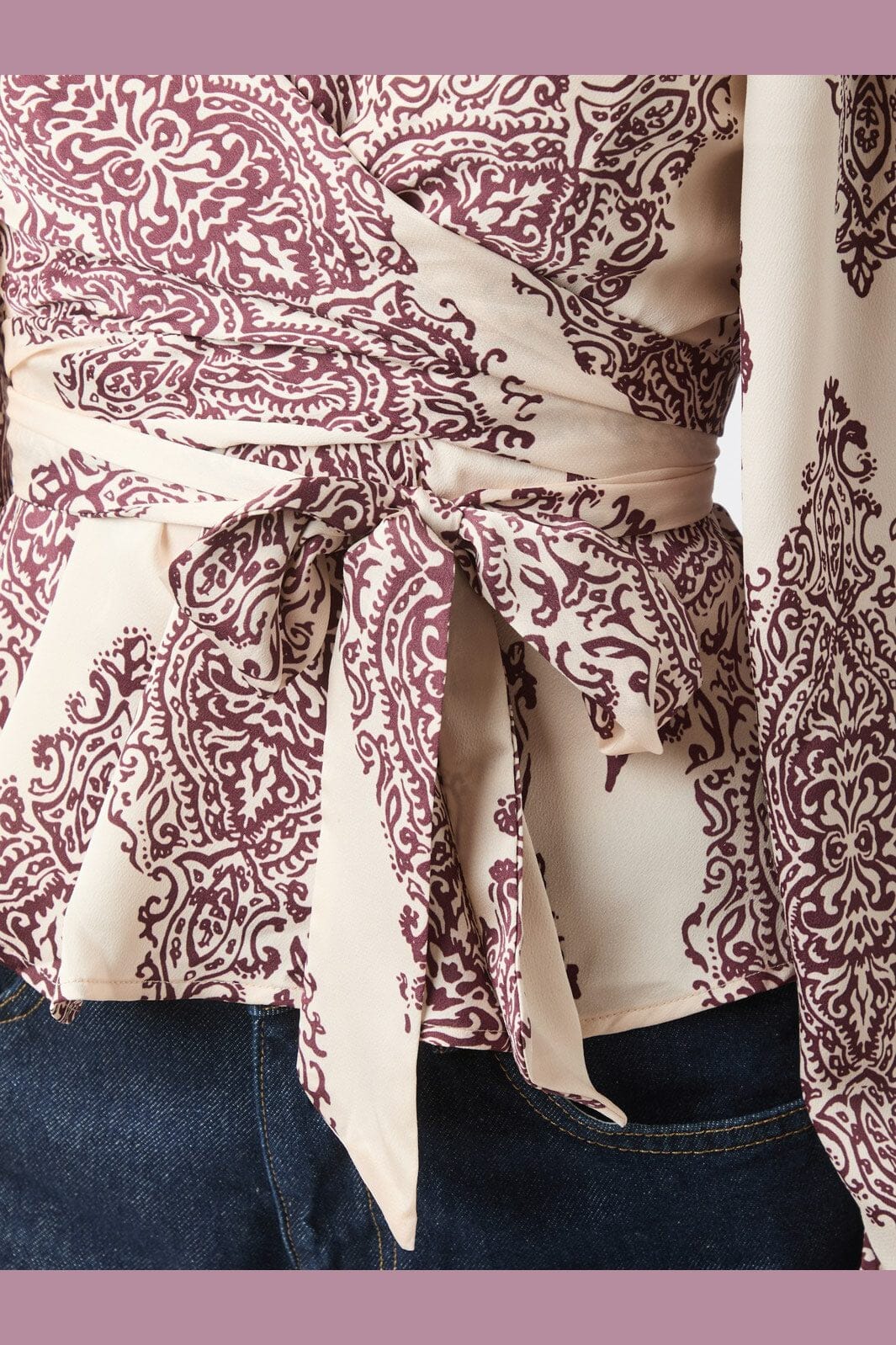 Neo Noir - Rista Paisley Drop Blouse 166208 - 174 - Burgundy
