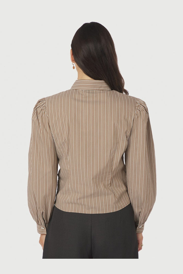 Neo Noir - Ritta Stripe Shirt 167224 - 928 - Light Brown