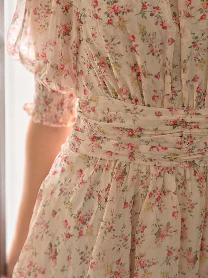 Neo Noir - Sable Meadow Printed Dress 167707 - 122 - Creme Kjoler 