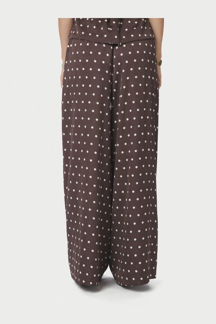 Neo Noir - Sebba Big Dot Pants 167903 - 676 - Dark Brown
