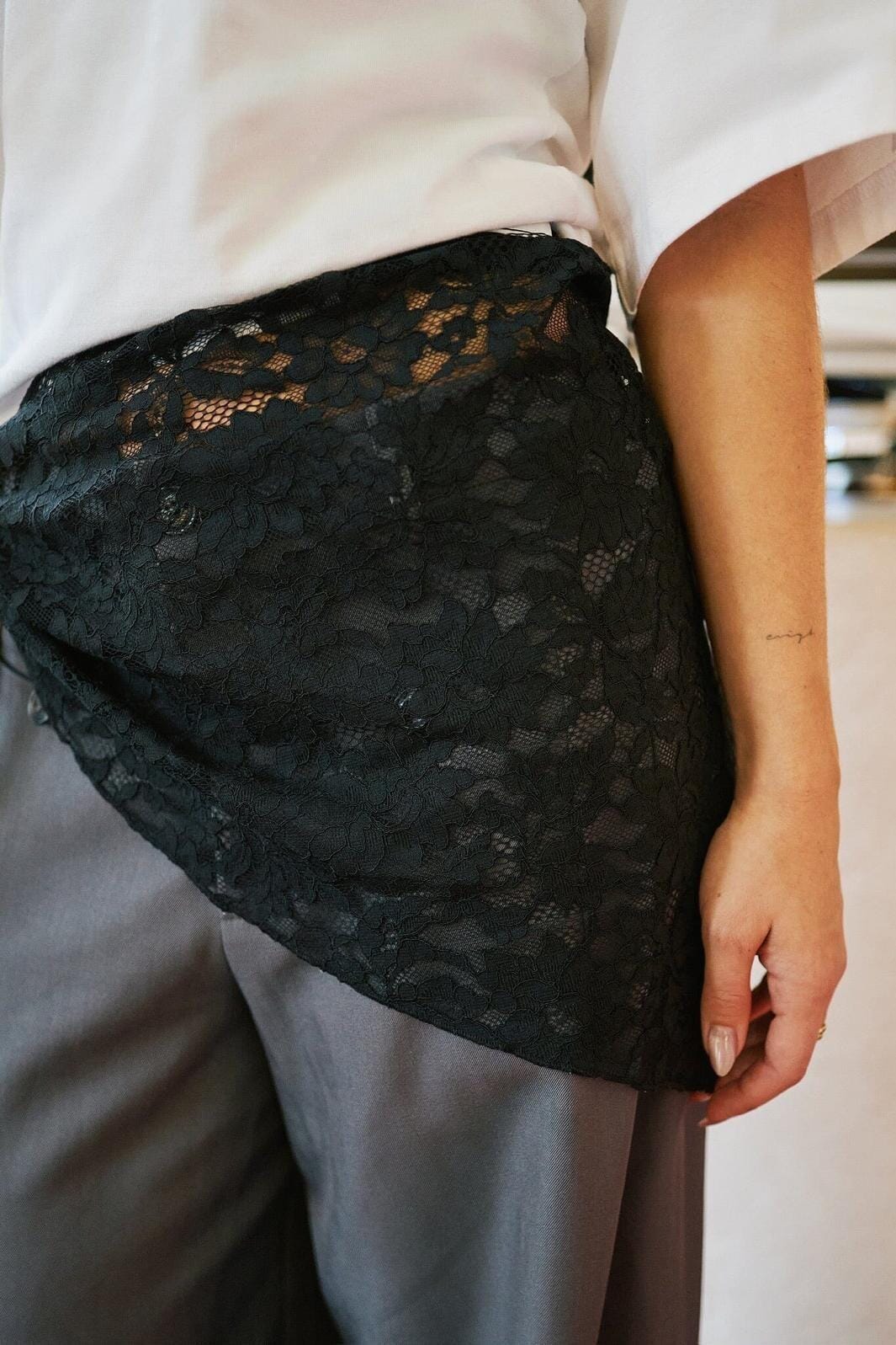 Neo Noir - Serina Lace Scarf 168194 - 100 - Black Tørklæder 