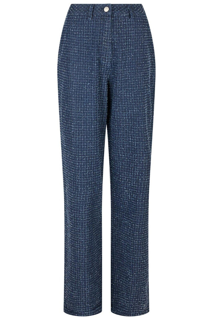 Neo Noir - Shaya Denim Structure Pants 164345 - Dark Blue