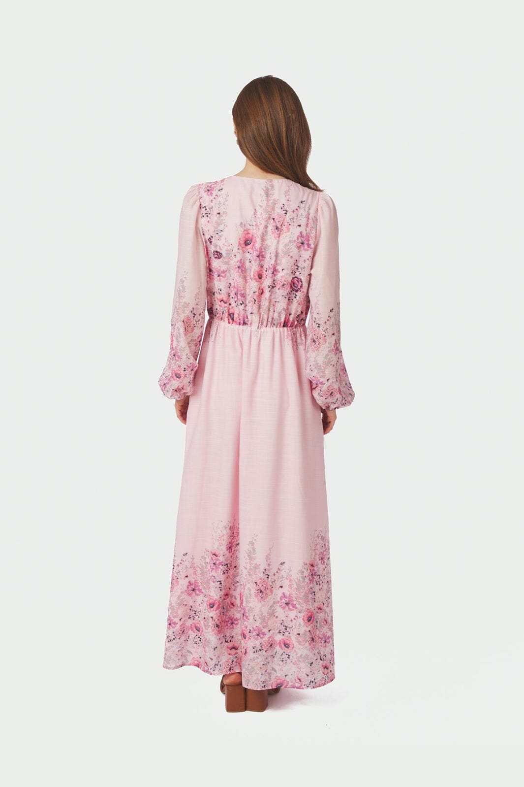Neo Noir - Silfi Flower Print Dress 164828 - 630 - Dusty Rose