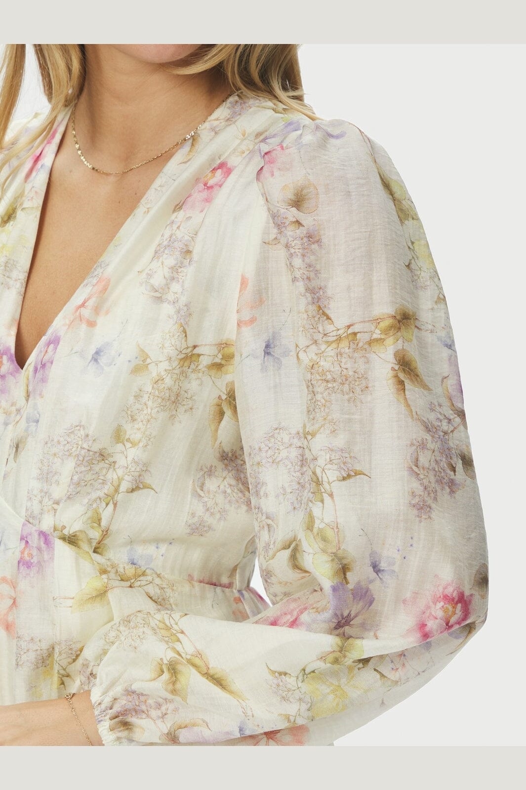 Neo Noir - Silfi Vintage Flower Dress 167921 - 121 - Off White