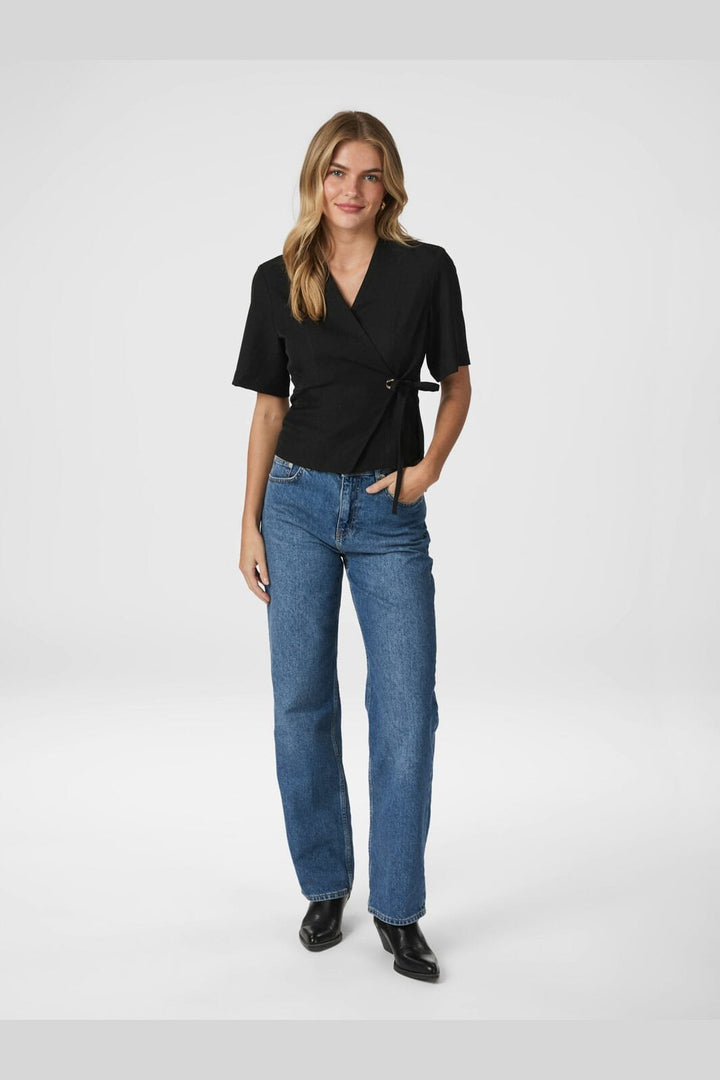 Neo Noir - Simmo Eyelet Blouse 165518 - 100 - Black