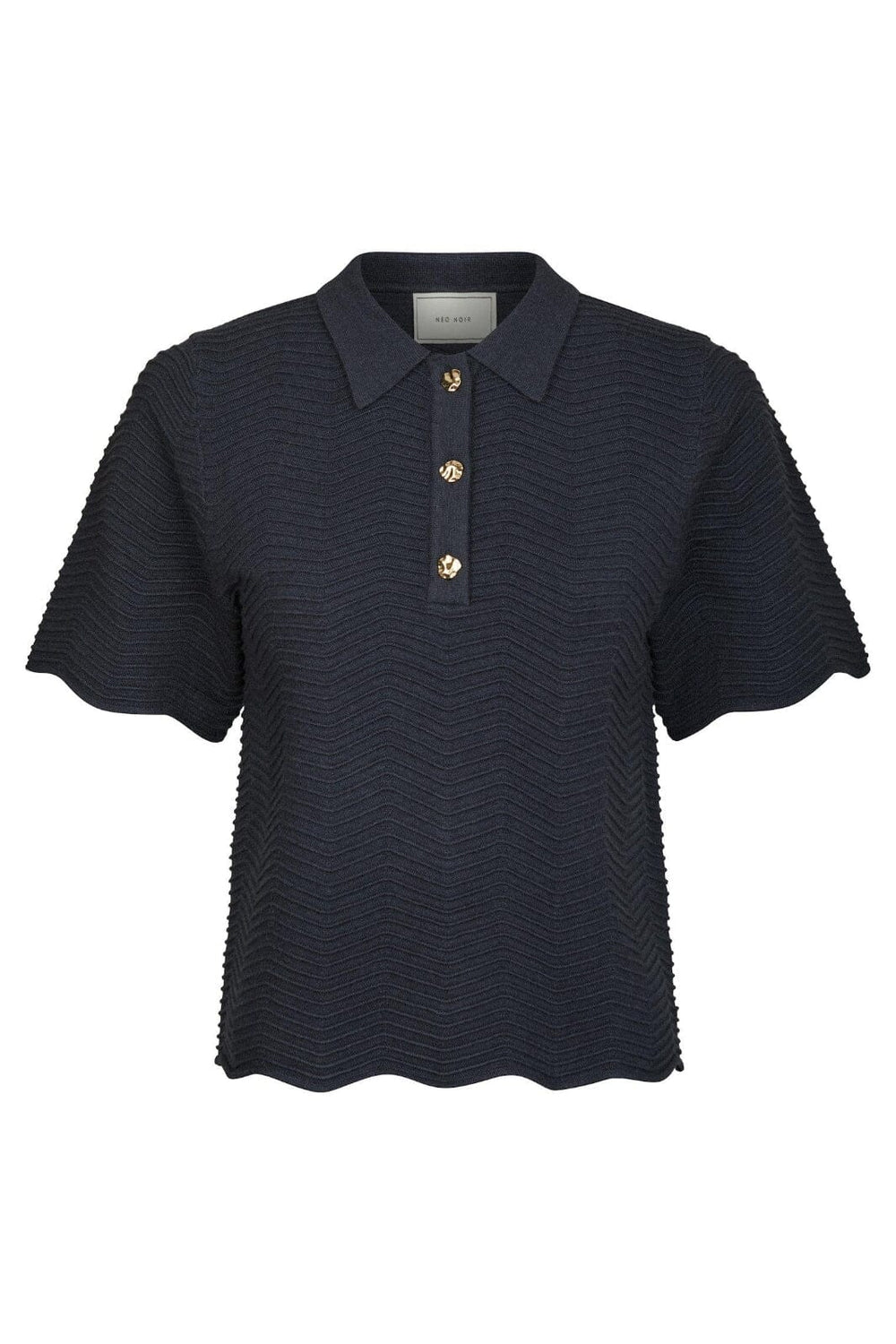 Neo Noir - Soko Wave Knit Tee 164605 - 678 - Midnight Blue