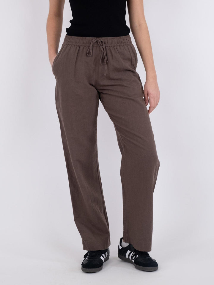 Voorbestelling - Neo Noir - Sonar Linen Pants - Brown