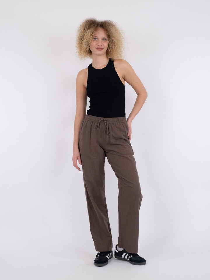 Voorbestelling - Neo Noir - Sonar Linen Pants - Brown