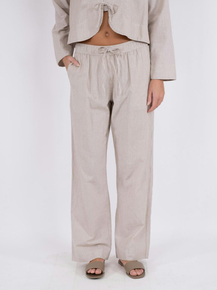 Neo Noir - Sonar Mini Stripe Pants - Sand