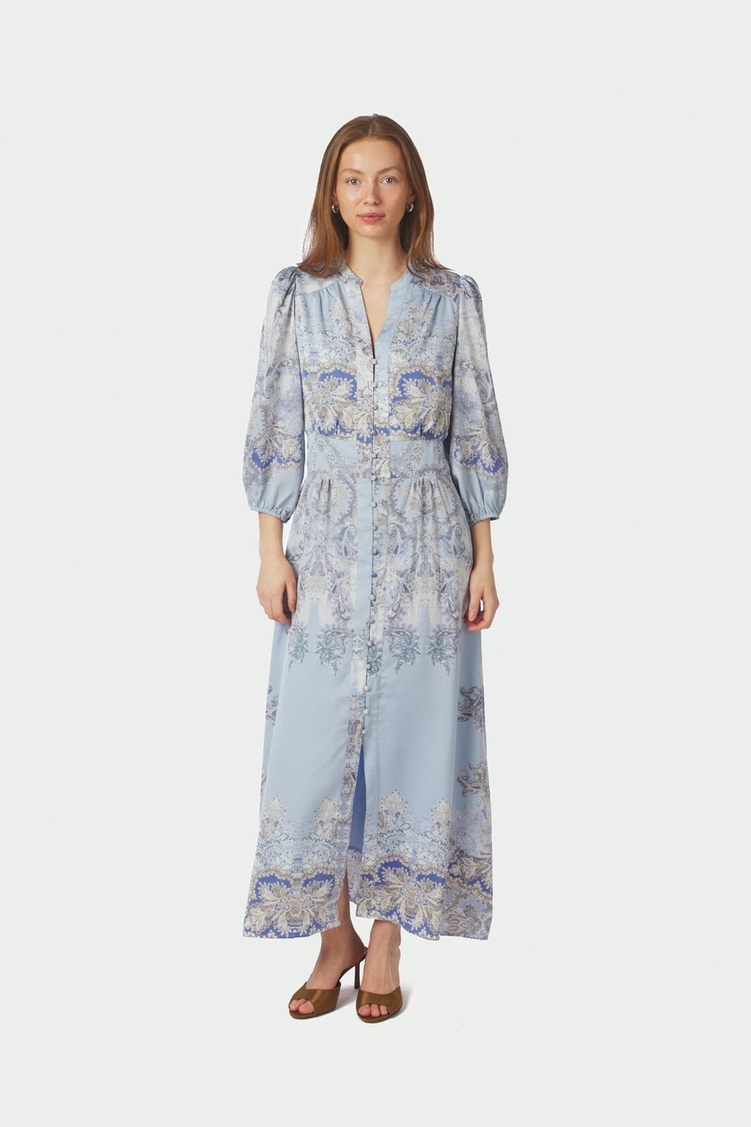 Neo Noir - Stellar Artist Paisley Dress 165339 - 145 - Light Blue