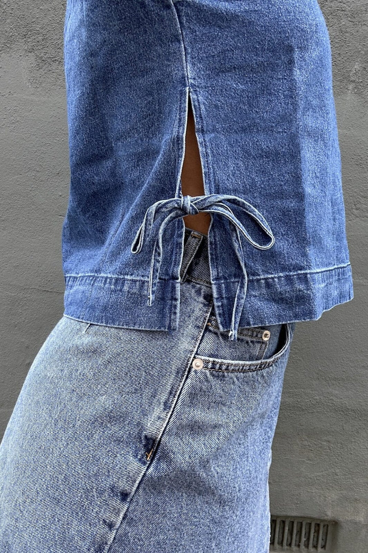 Neo Noir - Svetlana Denim Top - Blue Toppe 