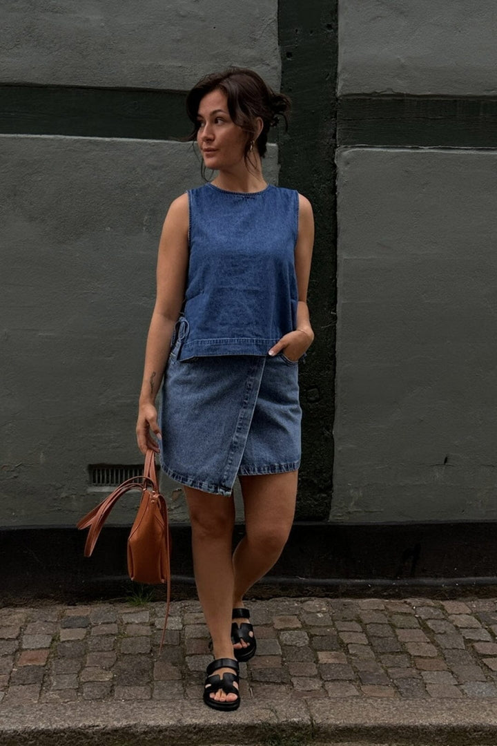 Neo Noir - Svetlana Denim Top - Blue