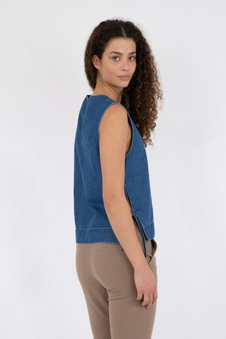 Neo Noir - Svetlana Denim Top - Blue