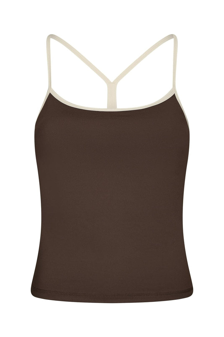 Neo Noir - Tirri Contrast Top 170724 - 676 - Dark Brown