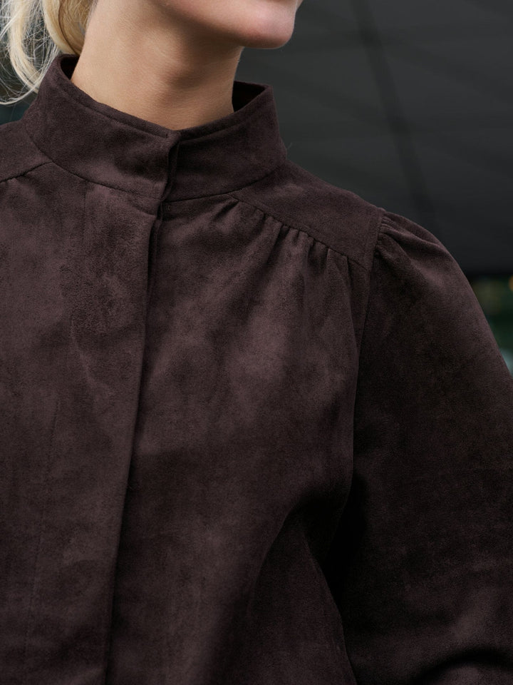 Neo Noir - Tirsa Faux Suede Jacket 168389 - 676 - Dark Brown Jakker 