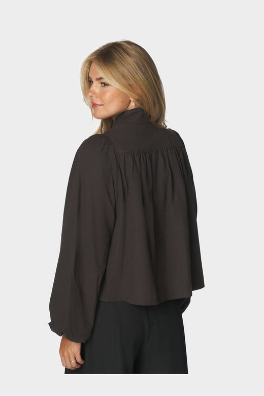 Neo Noir - Tirsa Twill Jacket 168103 - 676 - Dark Brown