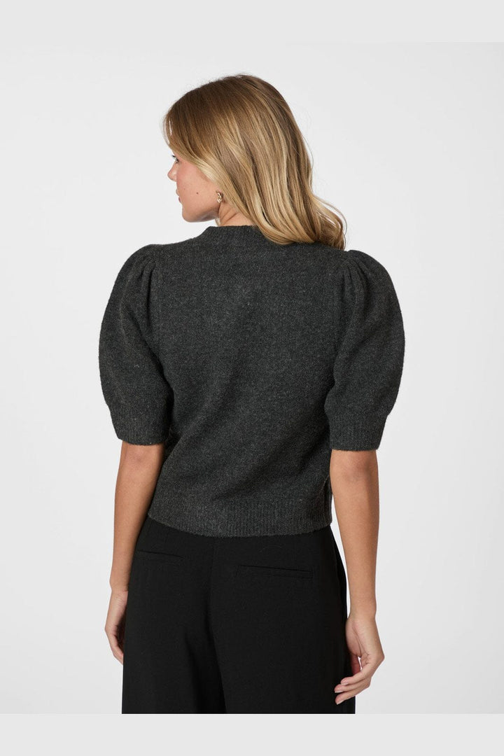 Neo Noir - Trudy Deco Knit Cardigan 164514 - 136 - Antracit Melange