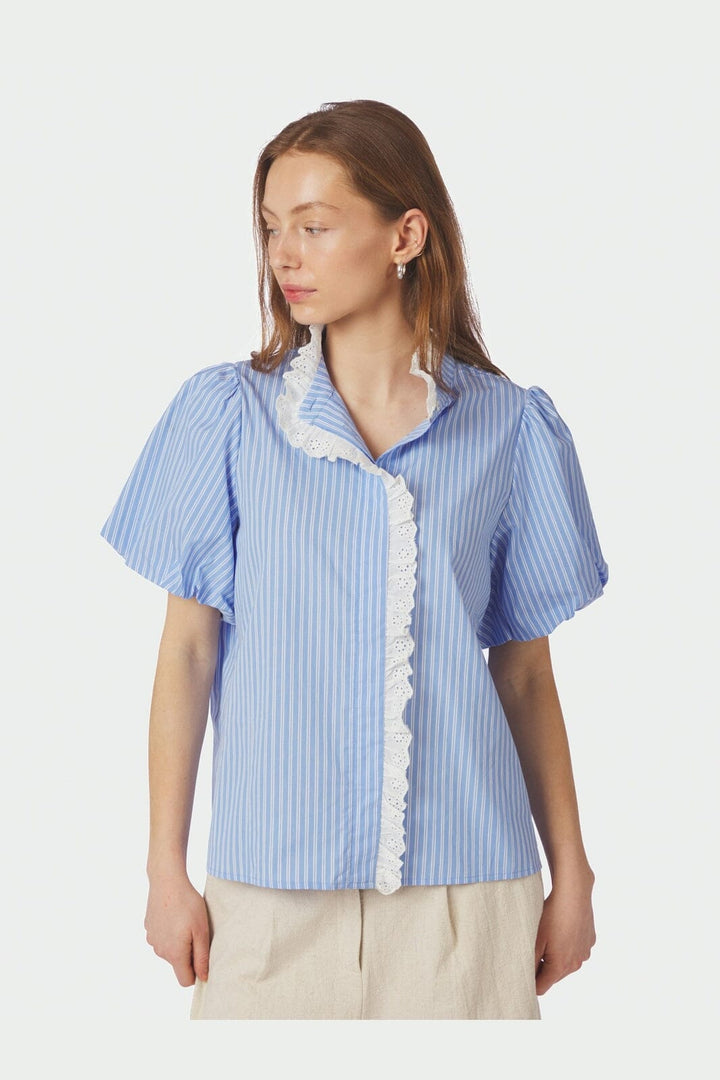 Neo Noir - Ulia Stripe Blouse 169111 - 375 - Blue Stripe