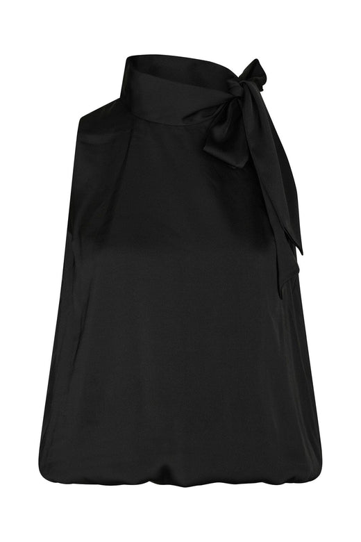 Neo Noir - Veda Drapy Satin Top 166605 - 100 - Black