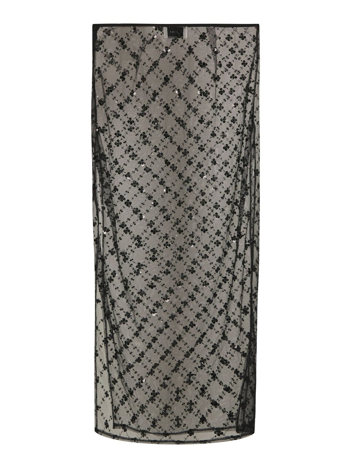 Neo Noir - Vianey Mesh Deco Skirt 171049 - 100 - Black Nederdele 