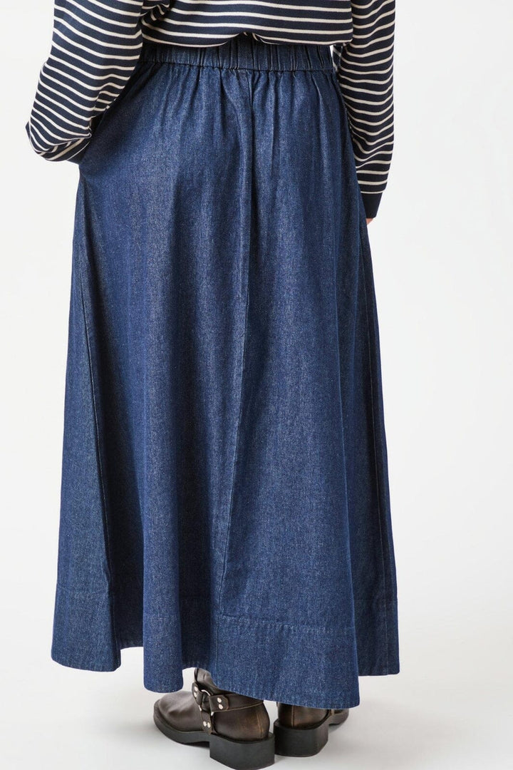 Neo Noir - Yara Denim Long Skirt - Dark Blue