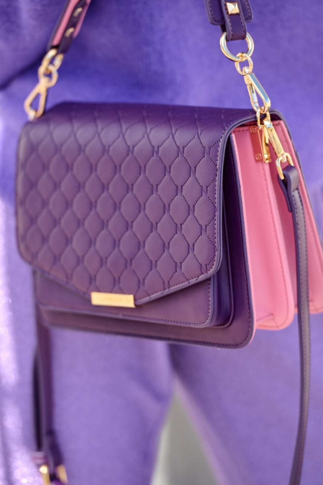 Noella - Blanca Multi Compartment Logo Bag - Plum Light Pink