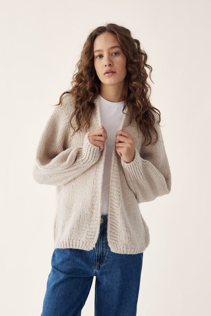 Noella - Fora Knit Cardigan - Sand Cardigans 