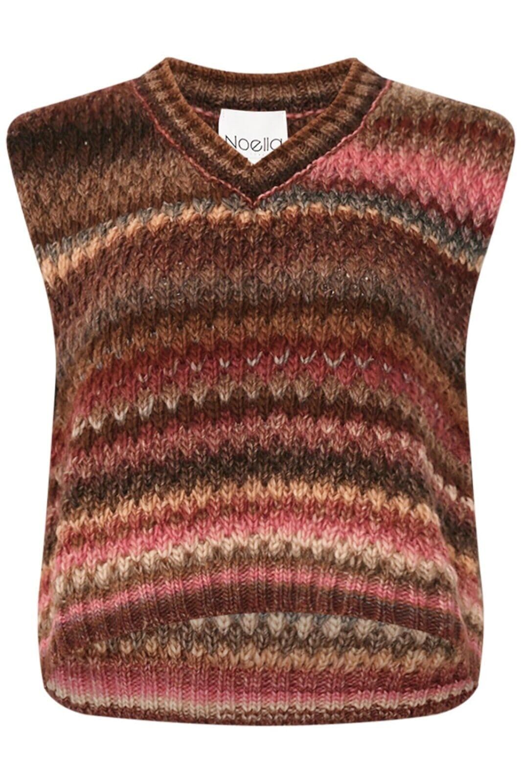 Noella - Gio Knit Vest - 1047 Rust Mix Strikbluser 