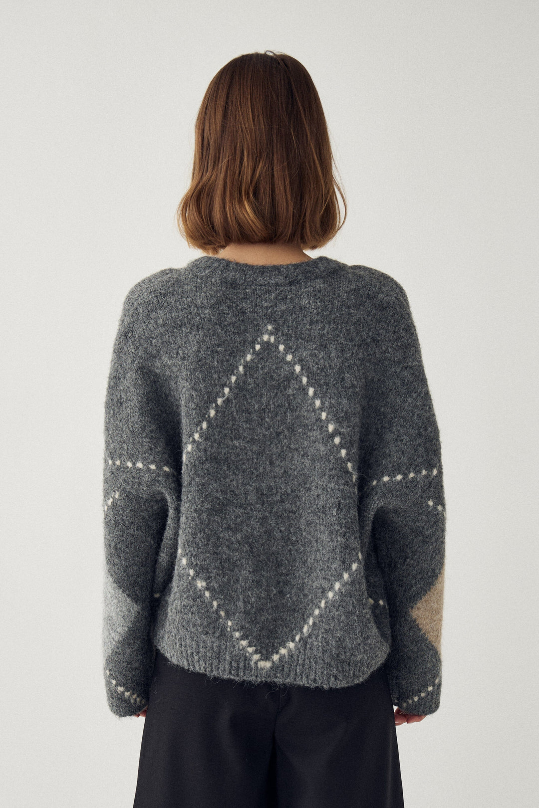 Noella - Lai Knit 14670001 - 507 - Grey Mix Strikbluser 