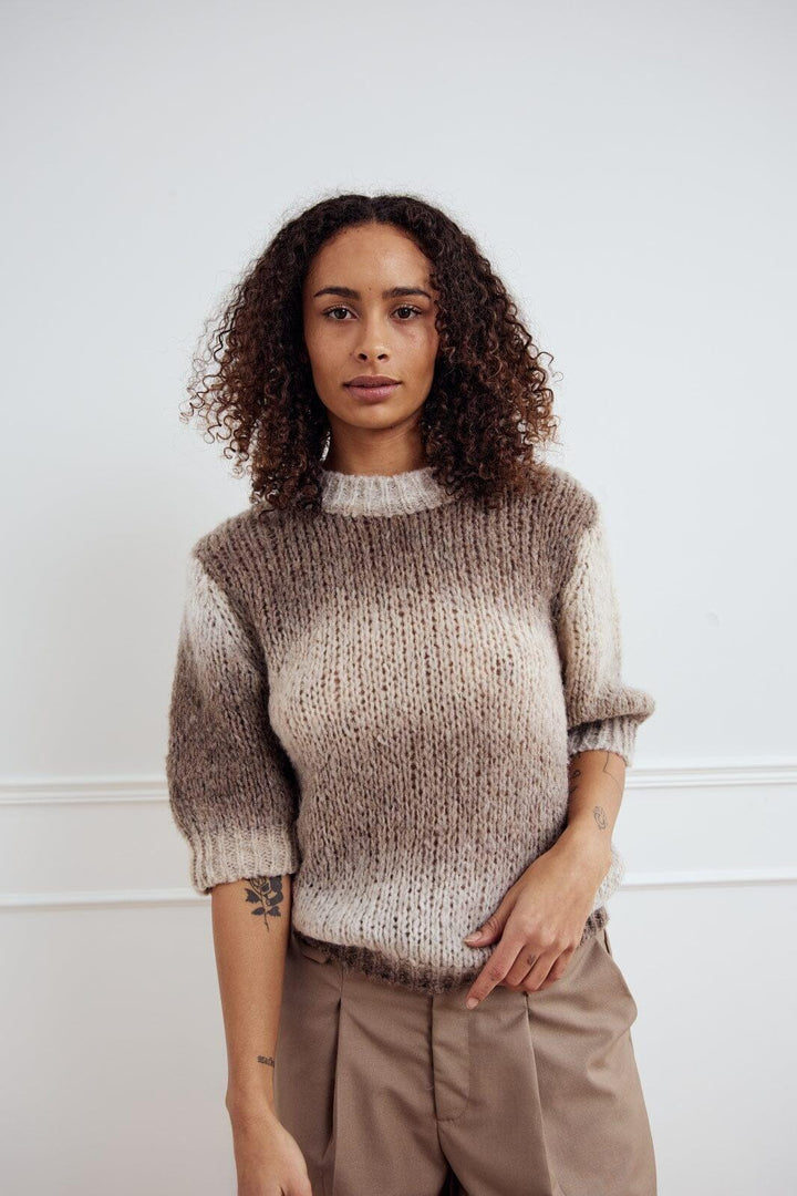 Noella - Leana Knit Top 13960001 - 1374 - Beige Sand Combo