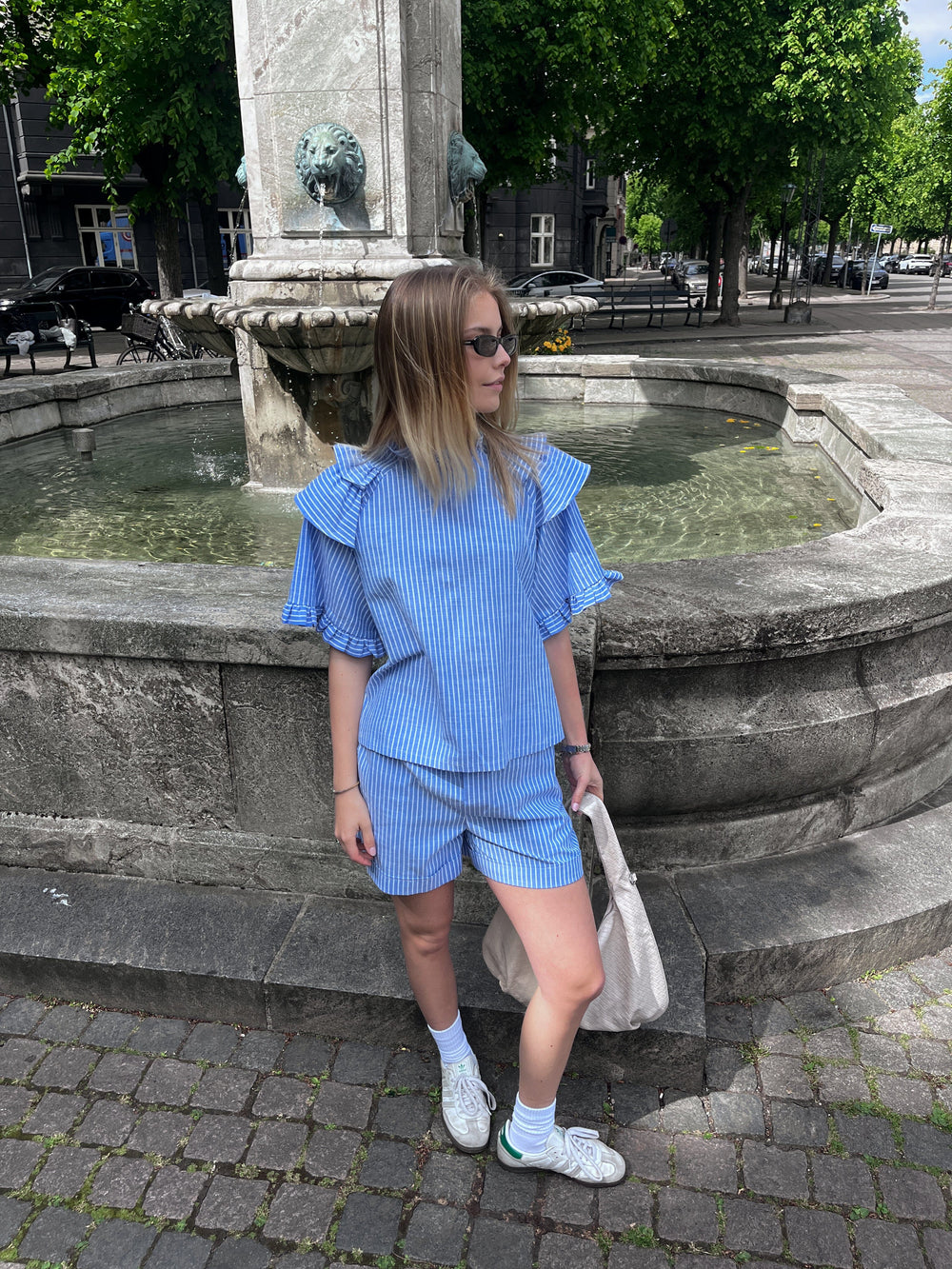 Noella - Lesly Blouse 13470002 - 117 Blue Stripe Bluser 