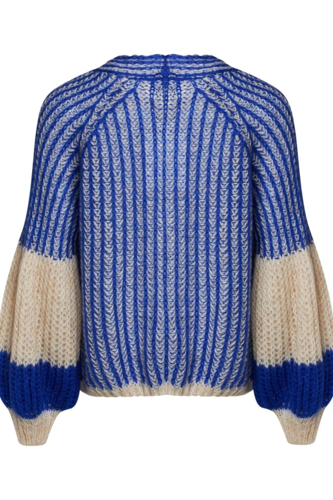Noella - Liana Knit Cardigan - Cream Cobalt Blue