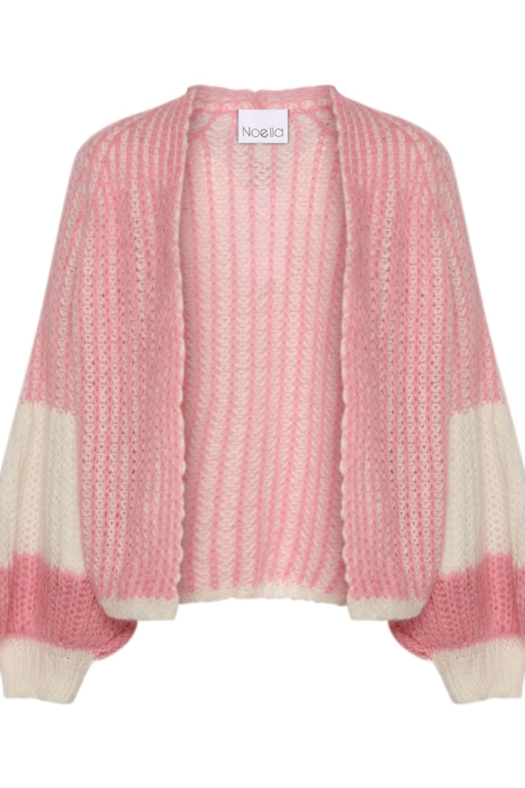 Noella - Liana Knit Cardigan - White/Rose