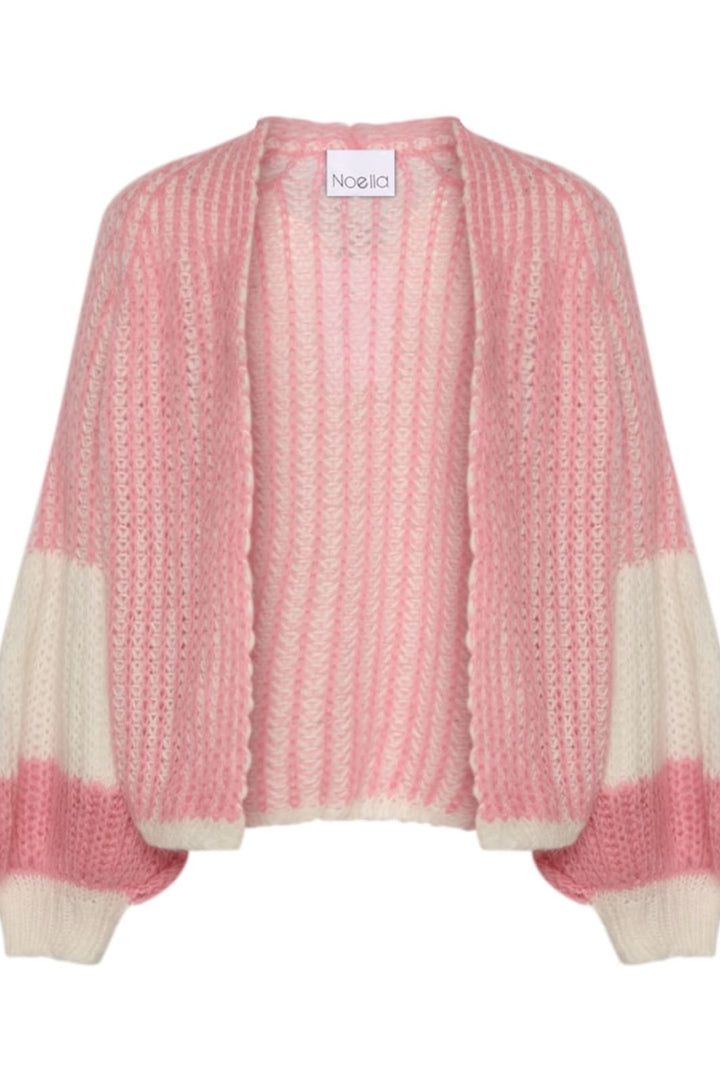 Noella - Liana Knit Cardigan - White/Rose