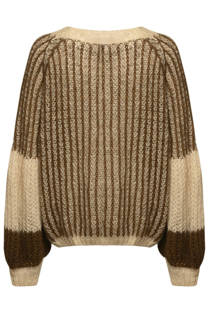 Noella - Liana Knit Sweater - Beige/Brown