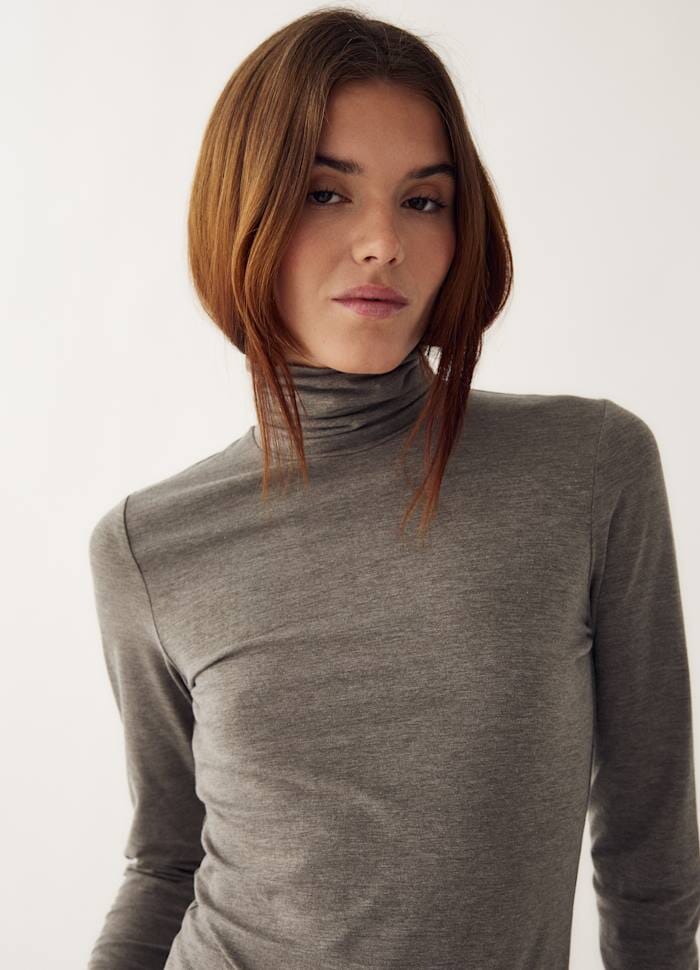 Noella - Libinette Top 14500001 - 972 - Medium Grey Mel. Bluser 